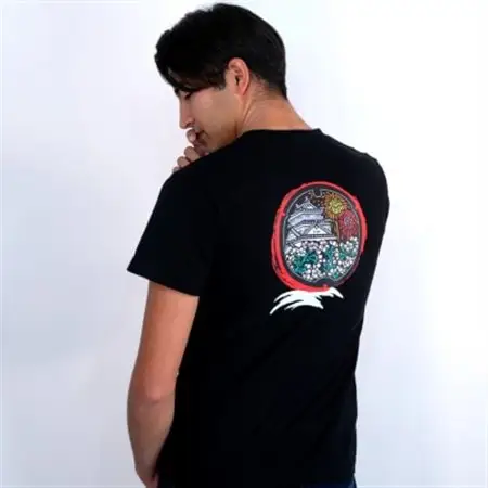 岡崎市 マンホールTシャツ 黒 Mサイズ【1473527】