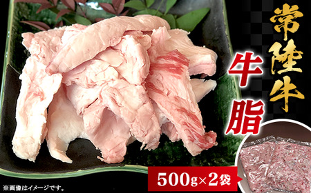 常陸牛 牛脂 1kg 500g × 2袋 茨城県産 ブランド和牛 66-97 【 牛 牛脂茨城 牛脂ブランド和牛 牛脂人気 牛脂すき焼き 牛脂すきやき 】