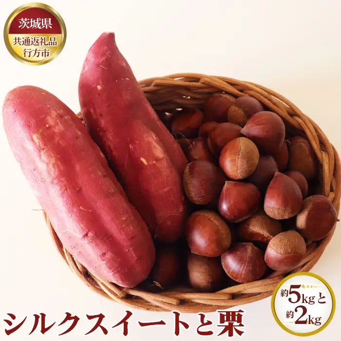 【先行予約】シルクスイート 約5kgと栗 約2kg【茨城県共通返礼品 行方市】 No.636