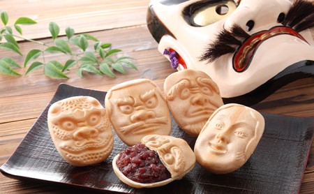 銘菓 備中神楽面最中 15個入り［ 三宅製菓本店 ］岡山 高梁 菓子 和菓子 最中 粒あん お菓子 スイーツ 