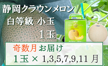 【奇数定期便】クラウンメロン【並(白等級)】小玉(1.1kg前後)1玉入り 果物 メロン青肉 フルーツ デザート 高級メロンブランド 高級メロン ブランドメロン