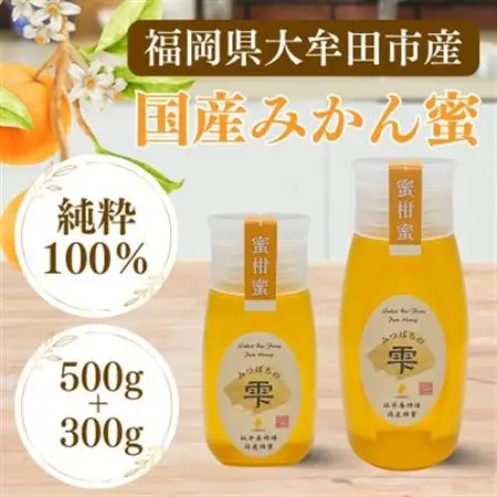 みつばちの雫　国産みかん蜂蜜　500g+300g_調味料 はちみつ  ハチミツ 蜂蜜_【1481075】