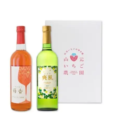 山元いちご農園 苺香・爽風セット_酒・アルコール 白ワイン ワイン   酒・アルコール  ワイン _【1475593】