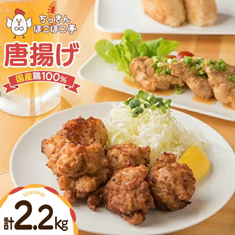 【国産鶏100％使用】 唐揚げ 冷凍 鶏もも 400g 5p 200g 1p 計2.2kg [ちっきんほこほこ亭 山形県 高畠町 tk06ayt310004]