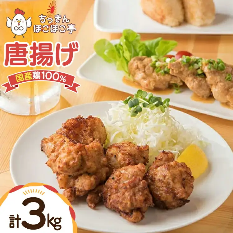 【国産鶏100％使用】 唐揚げ 冷凍 鶏もも 300g 10p 3kg [ちっきんほこほこ亭 山形県 高畠町 tk06ayt310005]