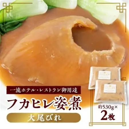 「フカヒレ姿煮」大尾びれ2枚入り(530g×2枚)　尾びれ重さ約201-240g_フカヒレ 姿煮 高級 中華_【配送不可地域：離島】【1410401】
