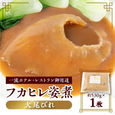 「フカヒレ姿煮」大尾びれ1枚入り(530g×1枚)　尾びれ重さ約201-240g【配送不可地域：離島】【1414092】
