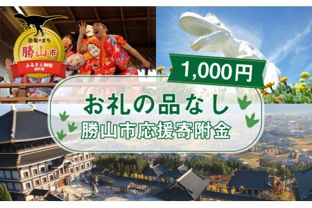 お礼の品なし 勝山市応援寄附金 [A-000001]