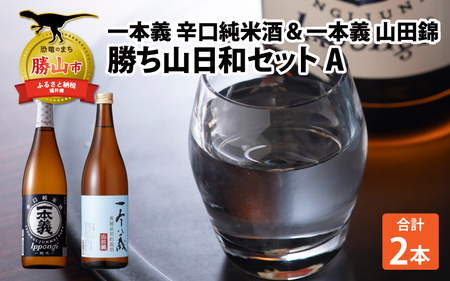 勝ち山日和セットA（一本義 辛口純米酒 720ml×1本 ＆ 一本義 山田錦 720ml×1本） [A-008059]