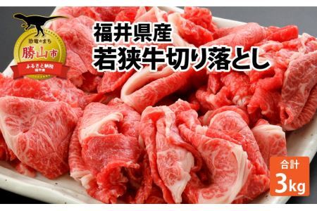福井県内産若狭牛切り落とし(3kg) [F-012001]