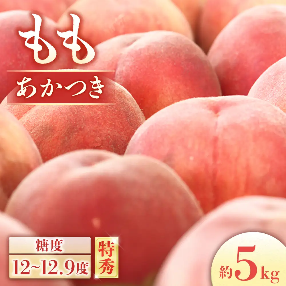 もも あかつき 秀品 約5㎏ 桃