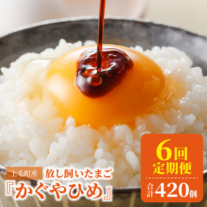 【定期便】放し飼い「かぐやひめ」70個　6回（毎月）コース _06T-004
