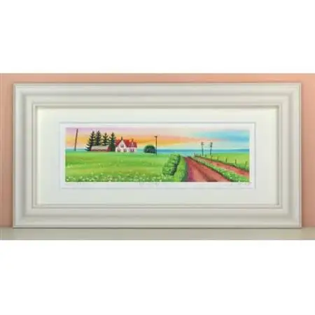 栗乃木ハルミ版画額装品「朝の海へ」【1423295】