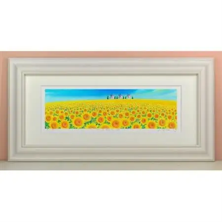 栗乃木ハルミ版画額装品「ひまわり4」【1423303】