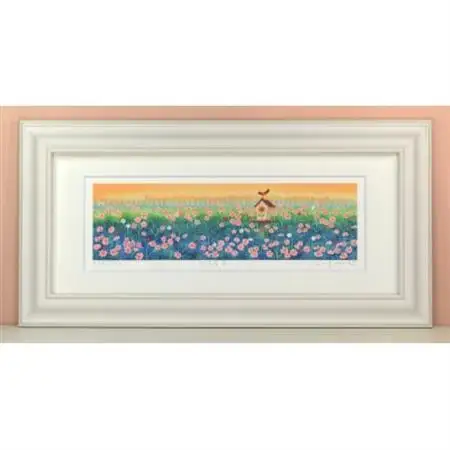 栗乃木ハルミ版画額装品「コスモス」【1423305】