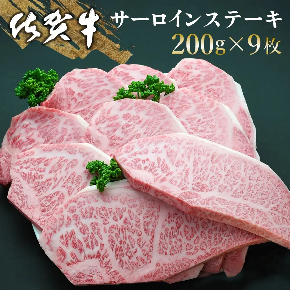 【父の日までにお届け】佐賀牛 サーロインステーキ 200g×9枚 K030108
