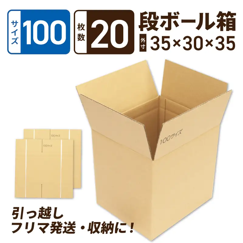 定番段ボール箱 宅配100サイズ×20枚セット