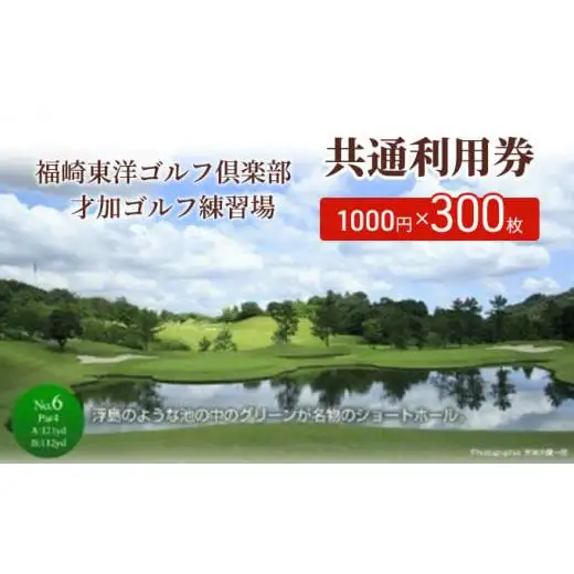 福崎東洋ゴルフ倶楽部・福崎東洋ゴルフ練習場 共通利用券 1000円×300枚