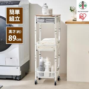 ワゴン　マルチワゴン　角型３段MUW-S3ホワイト