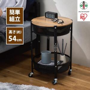 ワゴン　マルチワゴン　丸型２段MUW-R2ブラック