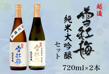 M8-01B越後雪紅梅 純米大吟醸セット 720ml×2本