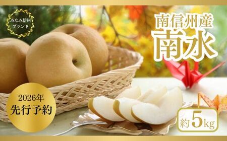 JA09　梨 南水 約5kg / 2026年9月中旬〜10月中旬頃 配送予定 // 贈答 センサー選別 糖度センサー 梨 なし ナシ 果物 フルーツ ギフト 南水 太鼓判 優糖生