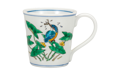 九谷焼　 マグカップ　かわせみ　a04 