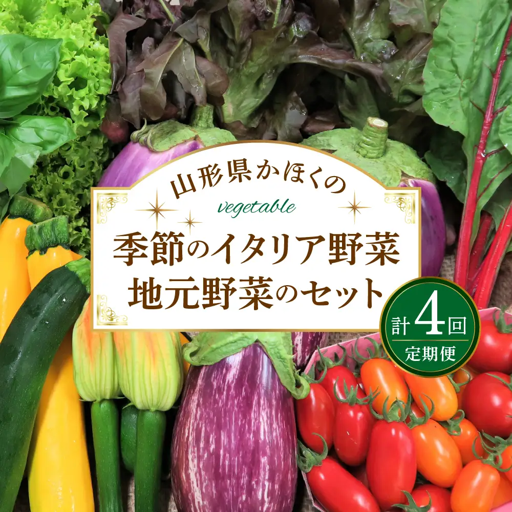 定期便 4回 季節のイタリア野菜 野菜 セット 定期便 野菜