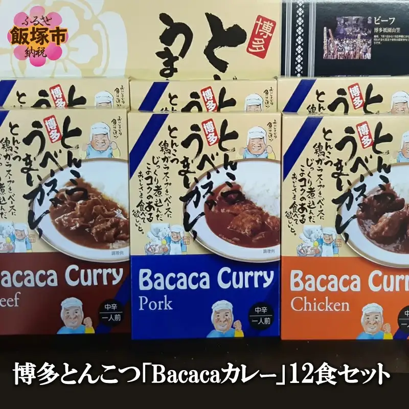 博多とんこつ「Bacacaカレー」12食セット【C-124】