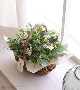 プリザーブドフラワー ティーツリーバスケット