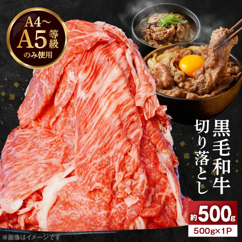 S001-033_A4～A5等級 黒毛和牛 切り落とし 500g（1P）