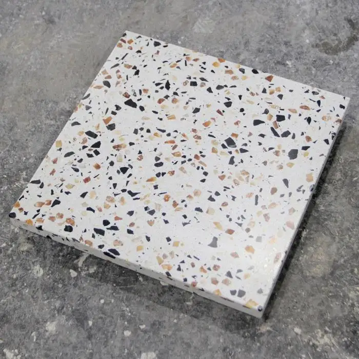 テラゾー 天板 小サイズ  380mm×380mm×25mm(10kg)　家具 セメント コンクリート 富山市 鳥居セメント工業