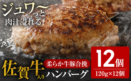  ハンバーグ 佐賀牛入り 120g 12個 生ハンバーグ