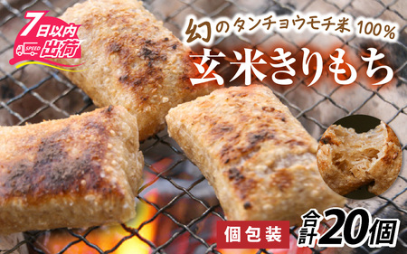 特別栽培米 玄米きりもち 合計20個 [A-020017]  / 餅 モチ