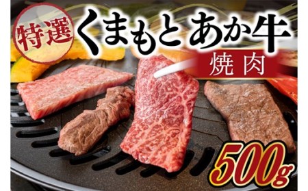 【熊本県産】GＩ認証 くまもとあか牛 特選 焼肉 500g 熊本県産 くまもとあか牛 特選 焼肉用 500g 国産牛 あか牛 赤身 霜降り 牛肉 牛 国産 肉 焼肉 バーベキュー BBQ 阿蘇牧場 熊本 南小国町 送料無料