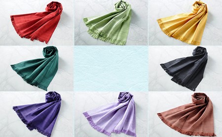 「伝統的工芸品」伊那紬（スカーフ） 民芸品 絹 シルク ファッション 首巻き 女性用 レディース  エンジ(1)