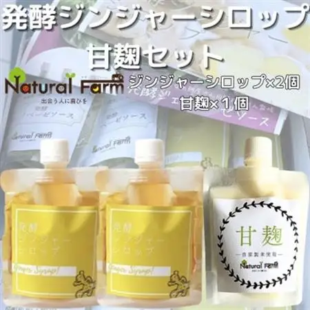 発酵ジンジャーシロップ＆甘麹A6-138_酒・アルコール 甘酒    調味料   _【配送不可地域：離島】【1482020】