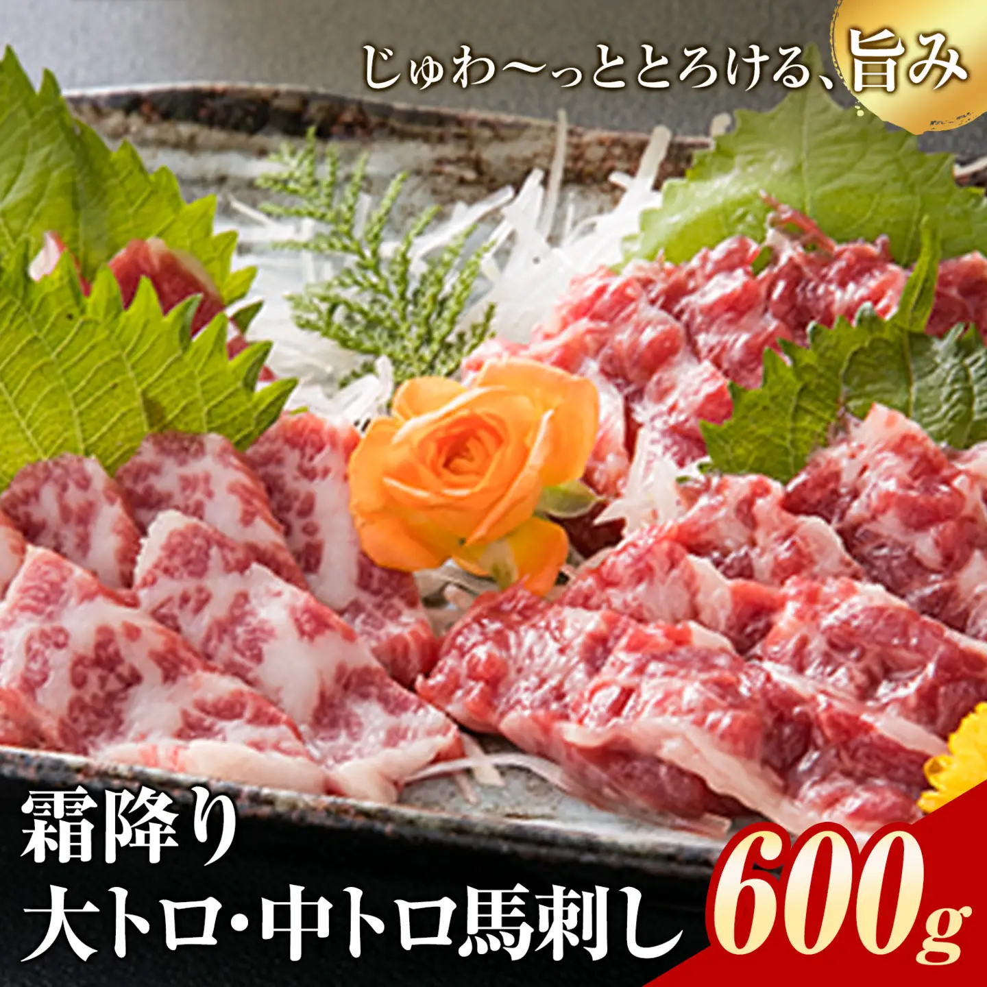 大トロ中トロ馬刺し盛り 600g 桜屋《30日以内に出荷予定(土日祝除く)》熊本県 菊池市 馬刺し 大トロ 中トロ 食べ比べ 馬肉 霜降り