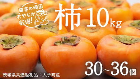 【2026年10月より発送開始】柿 10kg（30〜36個）（茨城県共通返礼品 [柿]：大子町産）