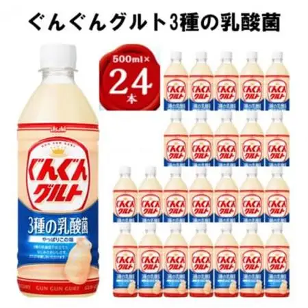 【2ヵ月毎定期便】『ぐんぐんグルト』3種の乳酸菌PET500ml　24本　隔月全6回_飲料・ドリンク  ジュース   定期便 定期便  _【4011136】