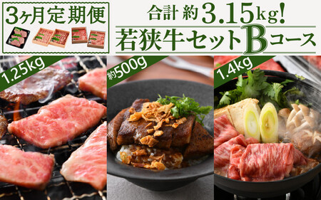 定期便  若狭牛セット Bコース[051-l002]
