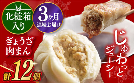 【3回定期便】【化粧箱】長崎ぎょうざと三代目肉まん詰合せ 岩崎本舗 [EAB073] 岩崎本舗 肉まん 定期 定期便