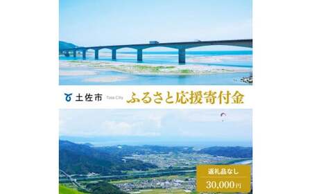 土佐市への寄付 (返礼品はありません) 高知県 土佐市 返礼品なし 1口 30000円  応援 寄付【土佐市役所】 [BQCD005]