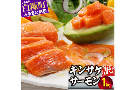 【訳あり】ギンサケサーモン【1kg】_T008-1091