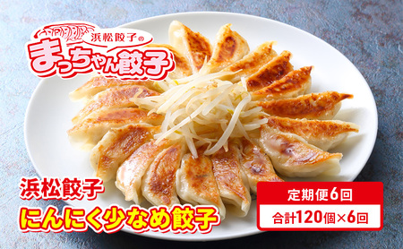 【定期便6回】浜松餃子のまっちゃん餃子にんにく少なめ餃子40ヶ入り×3袋　計120ヶセット【配送不可：沖縄県・離島】 惣菜 冷凍餃子 おかず つまみ 