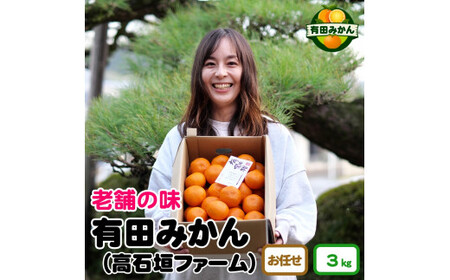 【ふるさと納税】有田 みかん しにせの味（3kg）サイズお任せ / 温州みかん 有田みかん 甘い 和歌山 柑橘 ※2026年11月上旬～翌年2月中旬頃に順次発送予定 【tkf004-r-3】