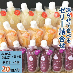 凍らせて食べるゼリー 3種  20個入 ゼリー 詰め合わせ  [m01-c007]