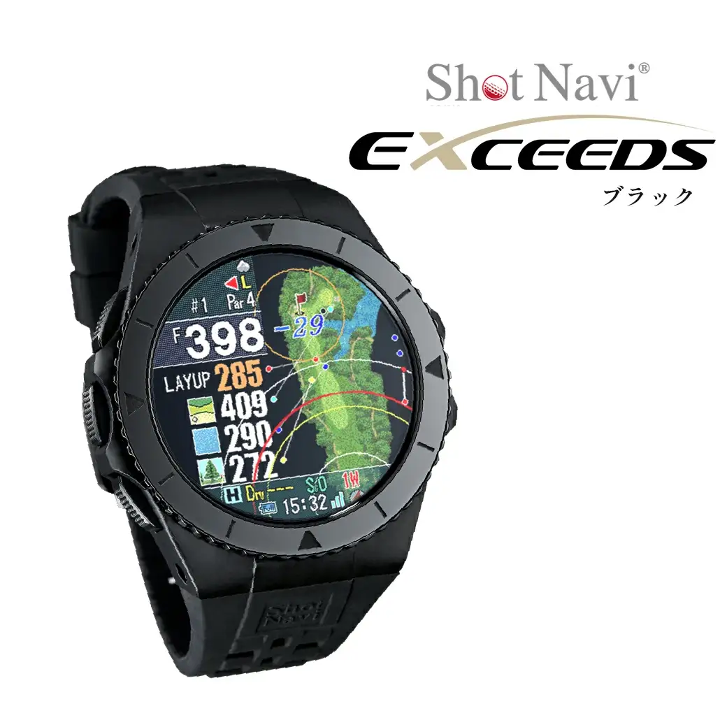 ショットナビ EXCEEDS（Shot Navi EXCEEDS）　カラー：ブラック（Black）　【11218-0719】