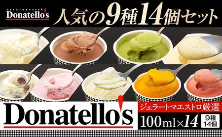 ジェラートマエストロ厳選《ドナテロウズ》ジェラート9種14個セット AGR0003