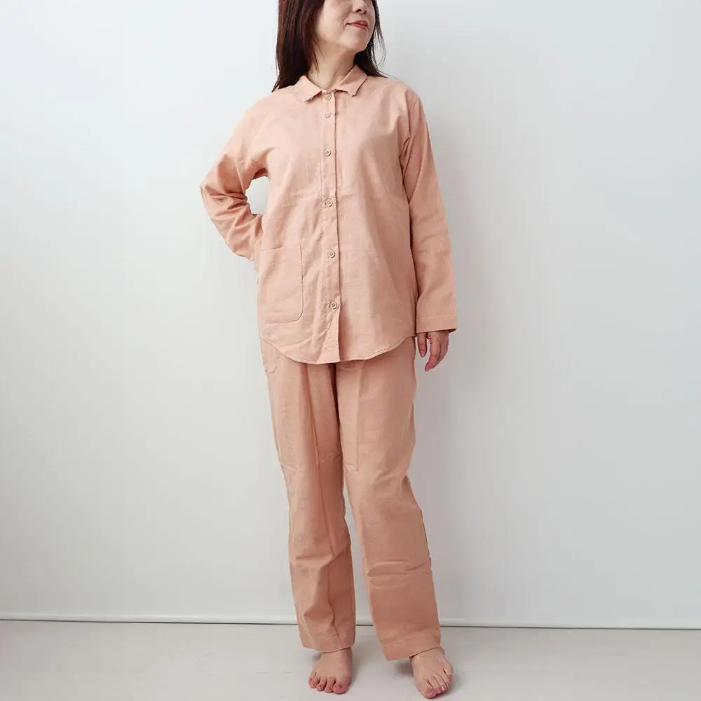 【岩本繊維】和晒京ふたえガーゼ レディースパジャマ＜Lサイズ・ワイン＞｜京都 老舗寝具メーカー パジャマ 感動の柔らかさ 人気